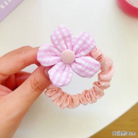 1#розовое полосатое кольцо для волос