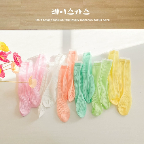 Летние тонкие носки, дышащий наряд маленькой принцессы, детские гольфы, средней длины