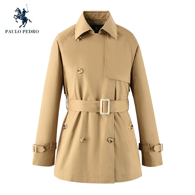 Осень короткий trench coat, классический ретро пояс, куртка