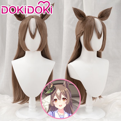 taobao agent Dokidoki pre -sale horse racing girl see light drill cosplay wigs of long hair, long hair, wigs with ears with ears
