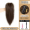 Half tied straight ponytail, cold brown, greatly reduced age