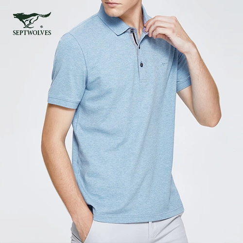 Septwolves, летняя футболка с коротким рукавом, хлопковая футболка polo, 2020