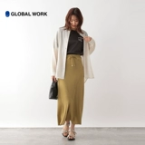 Женская футболка GLOBAL WORK, новинка весны 2024, модная простая свободная футболка с короткими рукавами и буквенным принтом 992248