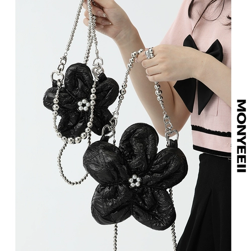 Оригинальная трехмерная изысканная дизайнерская сумка через плечо, с вышивкой, в цветочек, тренд сезона