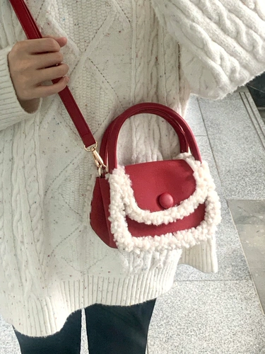 Атмосферная небольшая сумка, ретро красный матовый ремешок для сумки