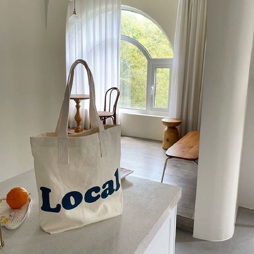 Брендовый шоппер на одно плечо, универсальный ретро вместительный и большой тканевый мешок, в корейском стиле, английские буквы