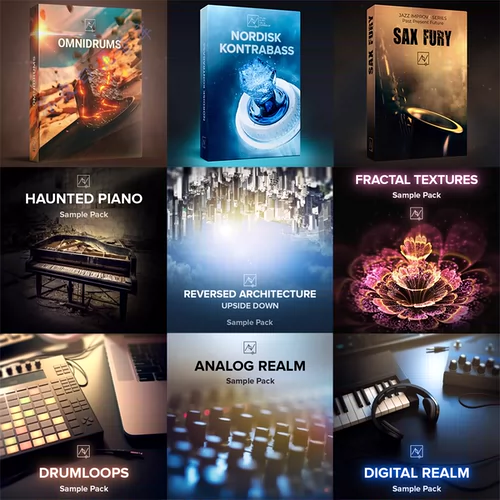 Иметь коллекцию инструментов Современные барабаны, бас -фортепиано, Sax Instrument/Synthetic FX Shayling