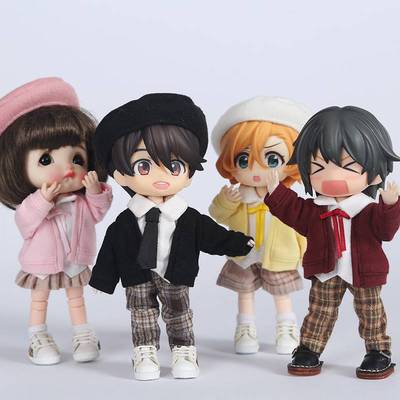 taobao agent OB11 baby clothes school uniform jacket shirt 12 points bjd doll clothes molly baby clothing round is beautiful pig