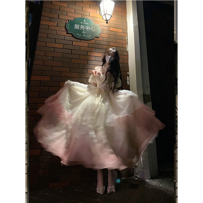 taobao agent Elegant classic long skirt for princess, gradient, Lolita style