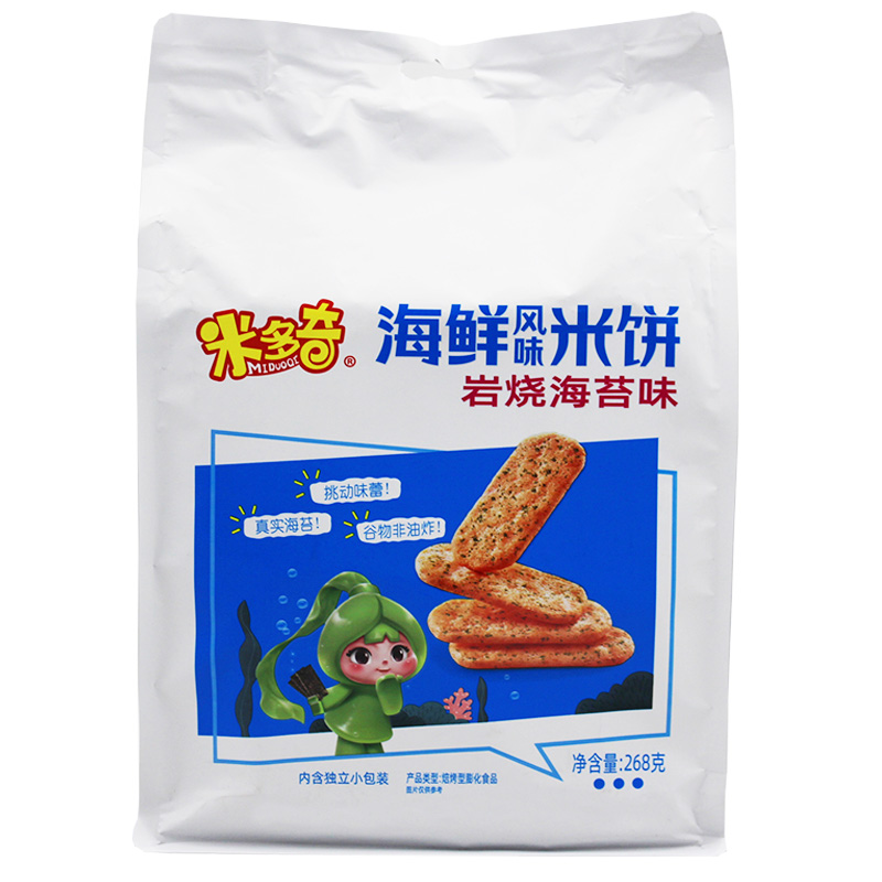 米多奇海鲜风味米饼岩268g（约30包）