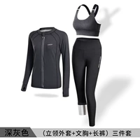 Глубокая пепела [Стенд -up Model+Bras+укороченные брюки] Три -части набор