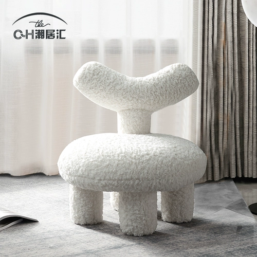 Северный одноразовый диван -стул Тедди бархатный спальня детская сеть красного стула Дизайнерский стул Небольшая квартира