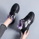 Рабочая зимняя высокая флисовая обувь, спортивные нескользящие комфортные туфли, против усталых ног, мягкая подошва