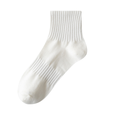 运动袜男士袜子黑色白色中筒袜春夏季薄款透气排汗吸湿篮球袜短袜