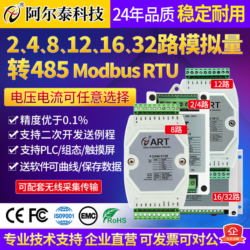 Модуль изоляции для сбора аналоговых данных по току и напряжению RS485 analog acquisition Изображение 1