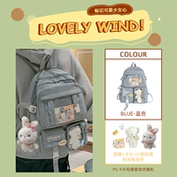 Синий значок, карточки, кремовая кукла, подвеска, с медвежатами