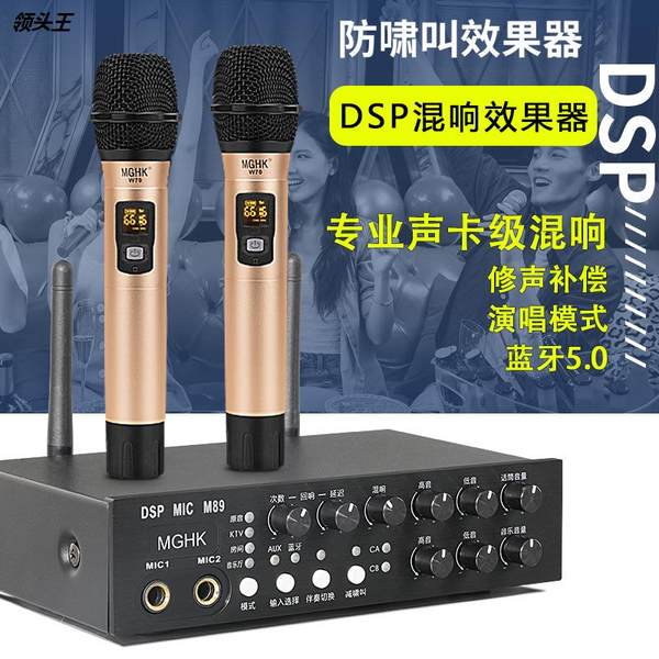 Домой кара ОК, конфуциан эффект Dross of Device KTV конференция радио-микрофон один два микрофон