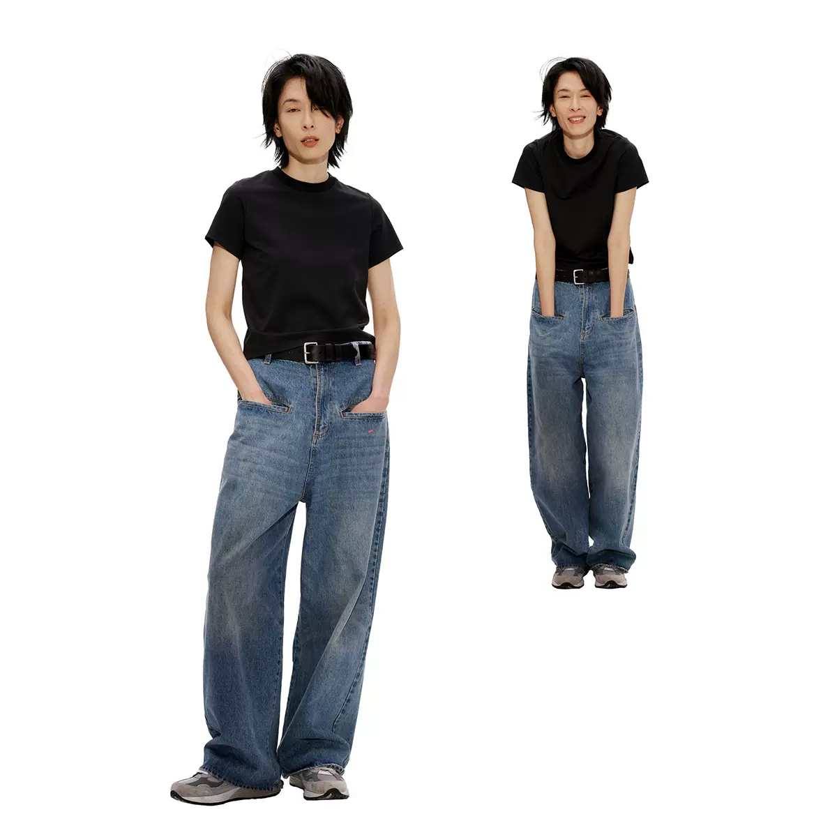 FaxCopyExpress Casual and loose Jeans 02 阔腿牛仔裤FCE - Taobao