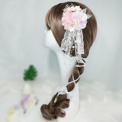 taobao agent Hair accessory, jewelry, lace Hanfu with tassels, Lolita style