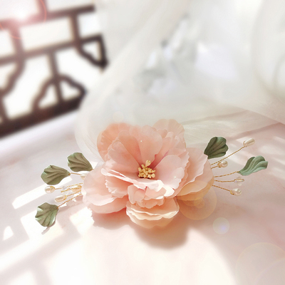 taobao agent Freshwater pearl silk flowers big peony simulation peony head jewelry ancient style with Chinese clothing hair buns combed without flowing Soviet original