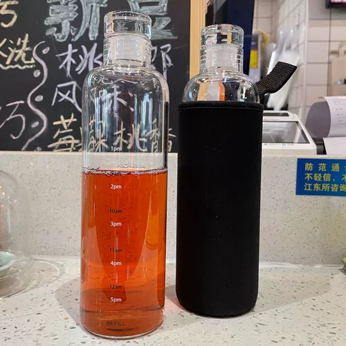 Стеклянный портативный вместительный и большой стакан подходит для мужчин и женщин, популярно в интернете, простой и элегантный дизайн