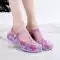 Giày Veblen Croc Nữ 2024 Mới Chống Trơn Trượt Mùa Hè Áo Khoác Ngoài Đế Mềm Jelly Đi Biển Giày Sandal Và Dép Đế Dày Nữ giày lao động không dây 