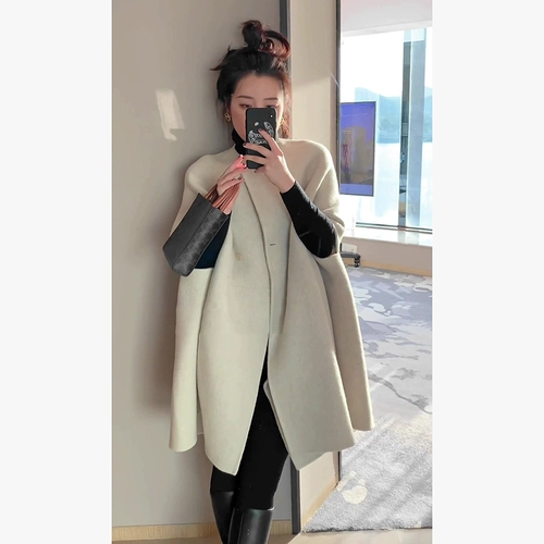 Пуховик, плащ, демисезонное шерстяное пальто, куртка, коллекция 2023, в корейском стиле, изысканный стиль, подходит для подростков