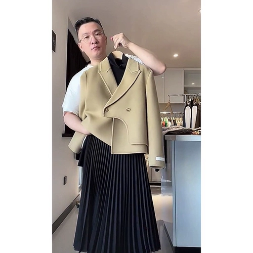 Шерстяное пальто, юбка, осенний демисезонный комплект, коллекция 2023, в стиле Шанель, легкий роскошный стиль, изысканный стиль, популярно в интернете