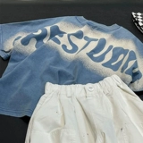 Летняя легкая и тонкая футболка с коротким рукавом для мальчиков, круглый воротник