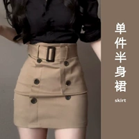 Небольшой комплект, модная осенняя студенческая юбка в складку, в стиле Шанель, в западном стиле