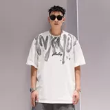 Tide, брендовая трендовая футболка подходит для мужчин и женщин, короткий рукав