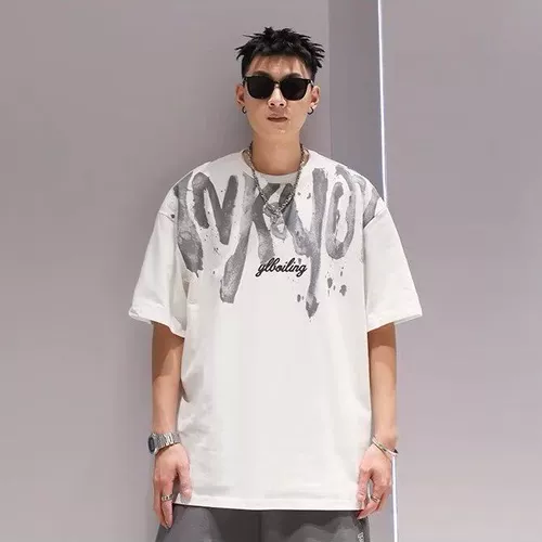 Tide, брендовая трендовая футболка подходит для мужчин и женщин, короткий рукав