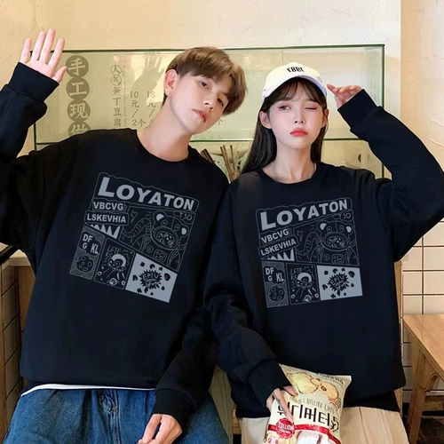 Манекен головы, утепленная брендовая утепленная толстовка для школьников подходит для мужчин и женщин для влюбленных, круглый воротник, оверсайз