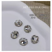 Белый эллипсет бриллиант (5 штук)