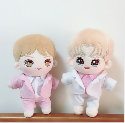 taobao agent 20/15 cm baby clothing suit Huang Minghao Zhu Zhengting, the same model 20cm cotton doll doll EXO spot