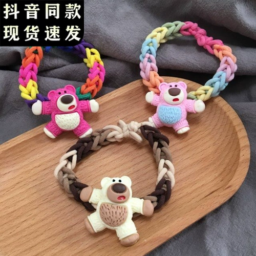 Плетеная клубника ручной работы, браслет, резинка для влюбленных, цепочка подходит для мужчин и женщин на день Святого Валентина, DIY, подарок на день рождения