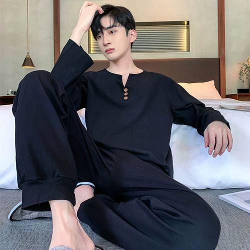 Модная хлопковая пижама, лонгслив, комплект, подходит для подростков, простой и элегантный дизайн