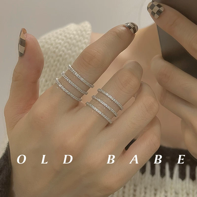 Tide, universal ring, small design accessory, simple and elegant design, on index finger