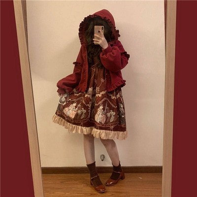 taobao agent Fleece jacket, cute trench coat, demi-season spring shawl, Lolita style, long sleeve