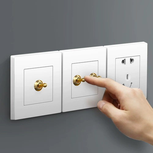 Белый ретро латунный переключатель, белая световая панель для отеля