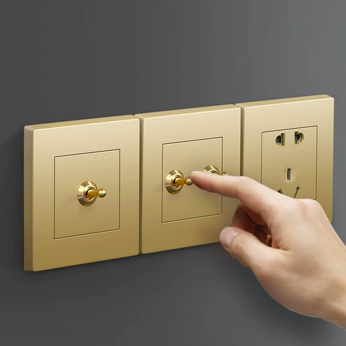 Бронзовый рычаг переключатель 86 Темная установка Домашняя Домашняя Главная Закрытая Ретро Ностальгическая старая ветра дома