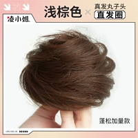 Обновить пушистые плюс-реальные волосы прямых кругов [светло-коричневые]
