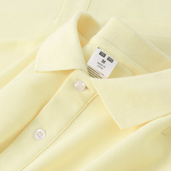 Желтый хлопковый лонгслив, футболка polo, осенняя рубашка для отдыха