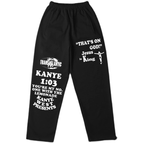 远程运动裤美式街头宽松休闲显瘦束脚阔腿裤嘻哈爵士舞长裤男女款