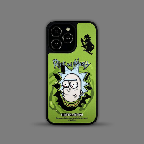 Green — Rick And Morty New Cartoon Anti-Fall 16, 16 Plus, 16 Pro, 16 Pro Max, Plus/Pro/Max – 16, 15, 14, 13 iPhone Case