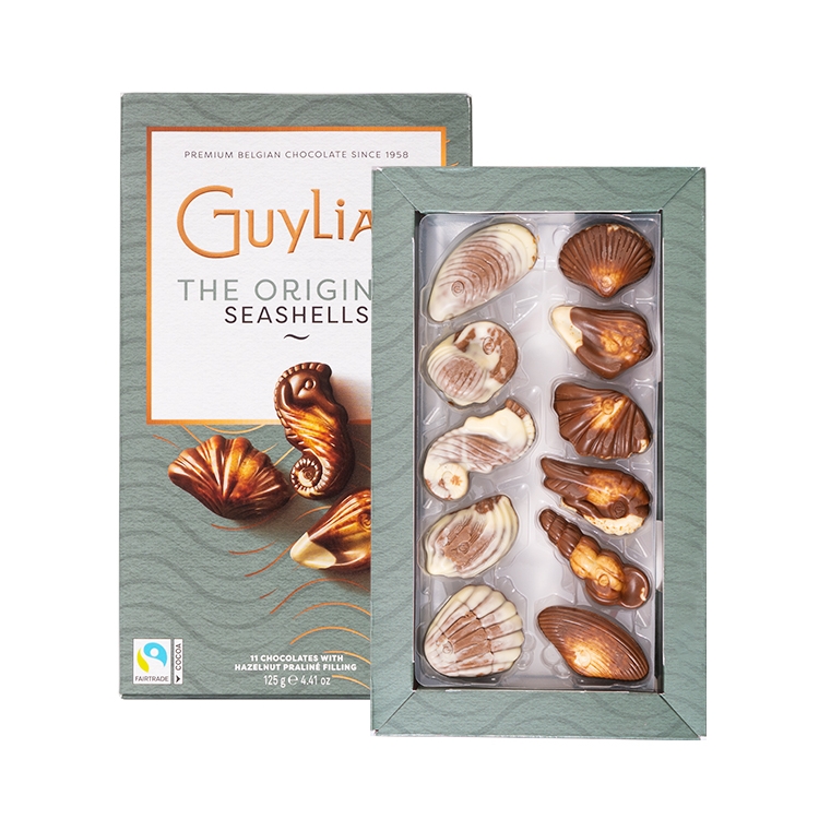 <span>白菜！</span>比利时进口，Guylian 吉利莲 海马形榛子夹心精选巧克力礼盒 125g