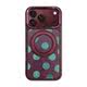 Polka Dots Burgundy Orange Light Gray Stand iPhone Case for iPhone 18 – 15