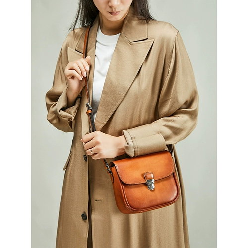 Ретро сумка для телефона, кожаная сумка на одно плечо, из натуральной кожи, изысканный стиль