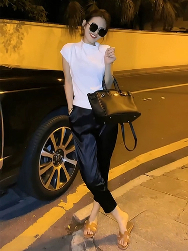 Летний комплект, футболка, штаны, популярно в интернете, городской стиль