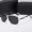 Стекло - черно - серебряная рама, черно - серый лист, солнцезащитное покрытие высокой четкости - анти - ультрафиолетовая шляпа